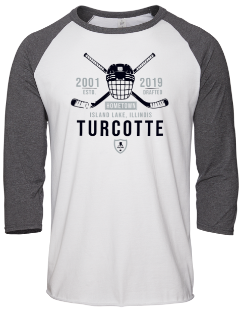 Classic Heritage Alex Turcotte Unisex Premium Three-Quarter Raglan T-Shirt | Swagsta
