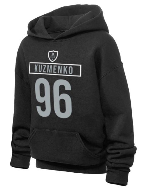 Away Jersey Andrei Kuzmenko Youth Hooded Sweatshirt | Swagsta