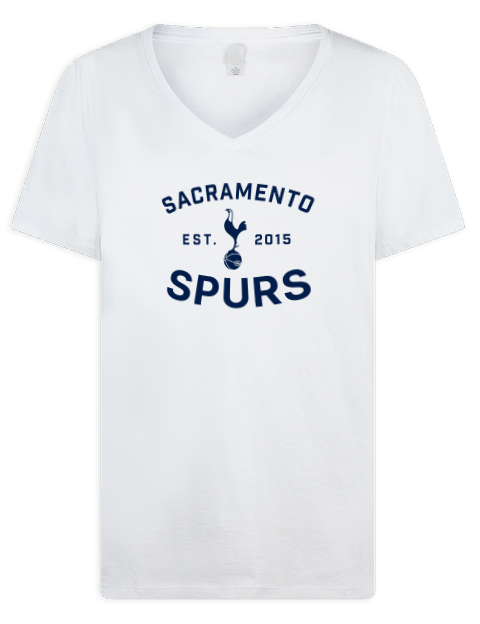 Fan Wear Sacramento Spurs Premium Ladies V-Neck T-Shirt | Swagsta