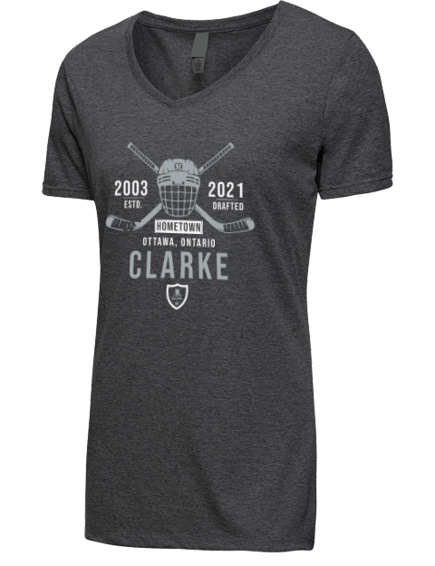 Heritage brandt clarke Premium Ladies V-Neck T-Shirt | Swagsta