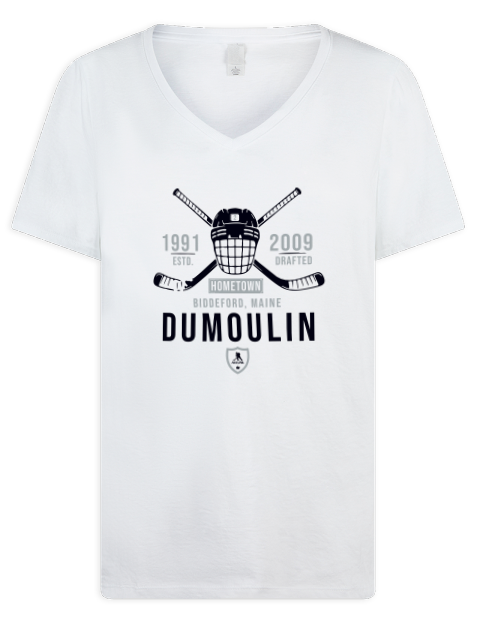 Classic Heritage Brian Dumoulin Premium Ladies V-Neck T-Shirt | Swagsta