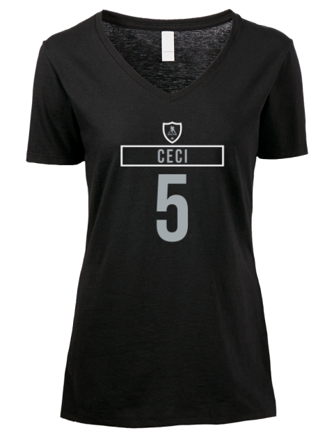 Away Jersey Cody Ceci Premium Ladies V-Neck T-Shirt | Swagsta