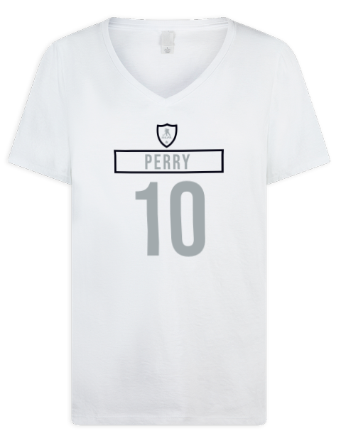 Home Jersey Corey Perry Premium Ladies V-Neck T-Shirt | Swagsta