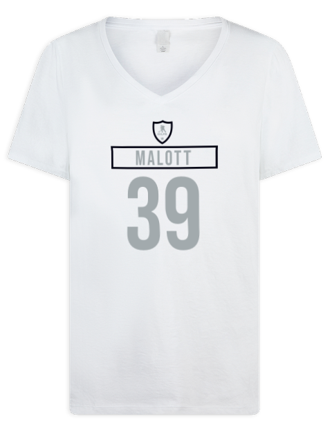Home Jersey Jeff Malott Premium Ladies V-Neck T-Shirt | Swagsta