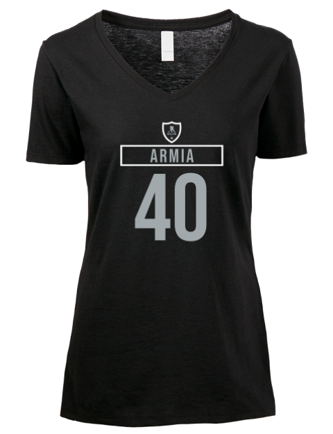 Away Jersey Joel Armia Premium Ladies V-Neck T-Shirt | Swagsta