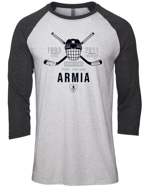 Classic Heritage Joel Armia Unisex Premium Three-Quarter Raglan T-Shirt | Swagsta