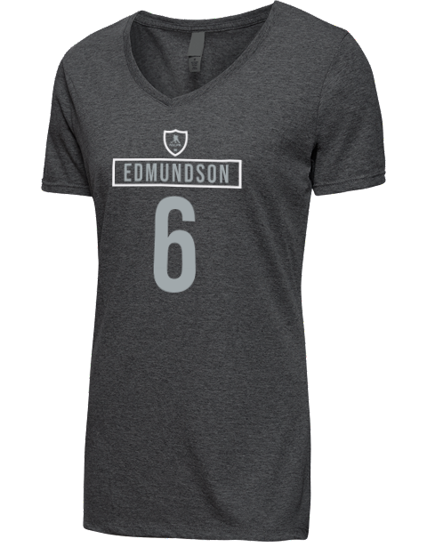 Away Jersey Joel Edmundson Premium Ladies V-Neck T-Shirt | Swagsta