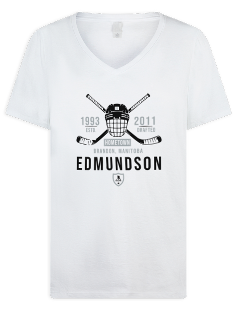 Classic Heritage Joel Edmundson Premium Ladies V-Neck T-Shirt | Swagsta