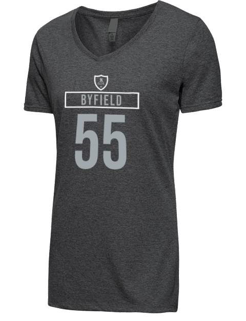 Away Jersey Quinton Byfield Premium Ladies V-Neck T-Shirt | Swagsta