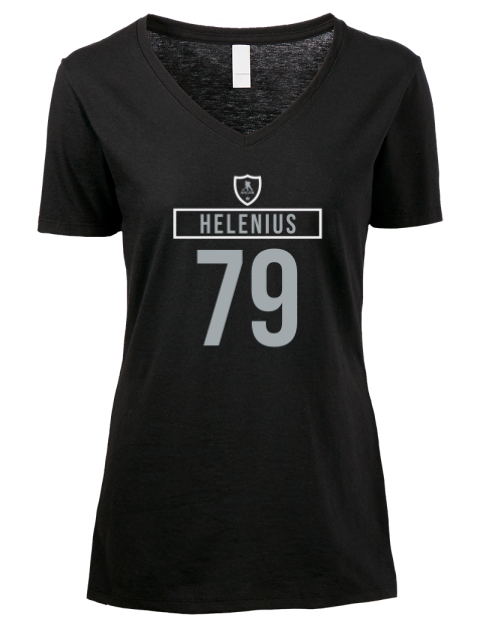 Away Jersey Samuel Helenius Premium Ladies V-Neck T-Shirt | Swagsta