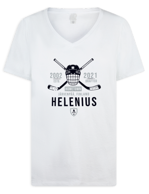 Classic Heritage Samuel Helenius Premium Ladies V-Neck T-Shirt | Swagsta