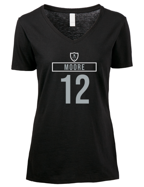 Away Jersey Trevor Moore Premium Ladies V-Neck T-Shirt | Swagsta