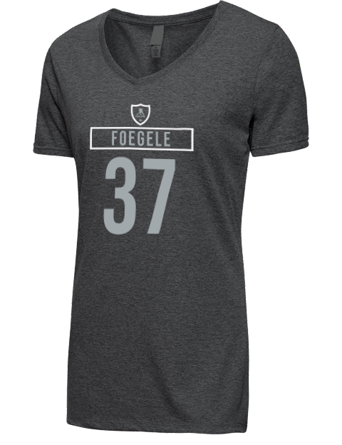 Away Jersey Warren Foegele Premium Ladies V-Neck T-Shirt | Swagsta