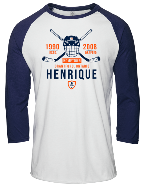 Classic Heritage Adam Henrique Unisex Premium Three-Quarter Raglan T-Shirt | Swagsta