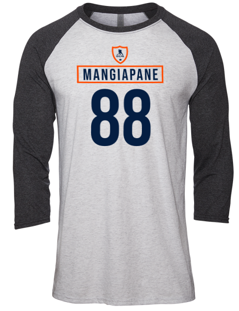 Home Jersey Andrew Mangiapane Unisex Premium Three-Quarter Raglan T-Shirt | Swagsta