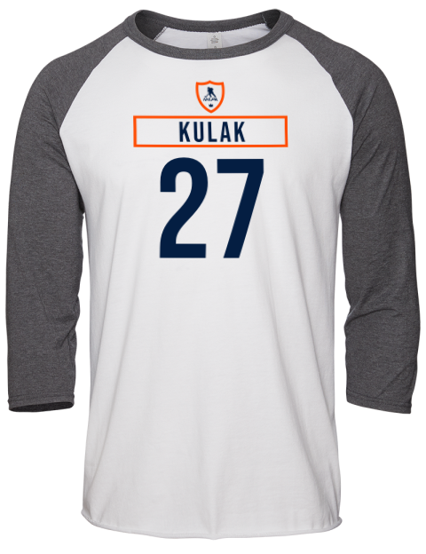 Home Jersey Brett Kulak Unisex Premium Three-Quarter Raglan T-Shirt | Swagsta