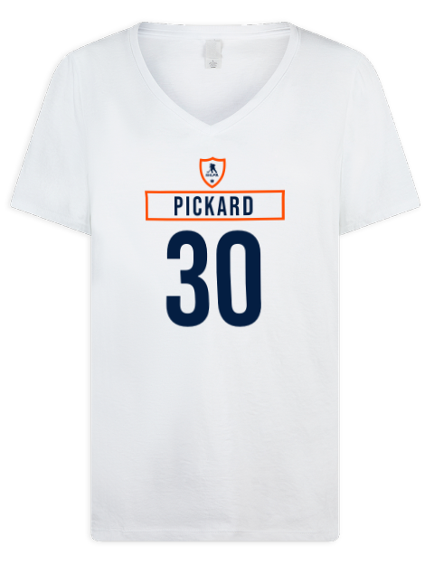 Home Jersey Calvin Pickard Premium Ladies V-Neck T-Shirt | Swagsta