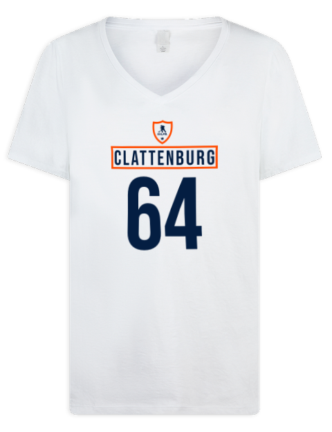Home Jersey Connor Clattenburg Premium Ladies V-Neck T-Shirt | Swagsta