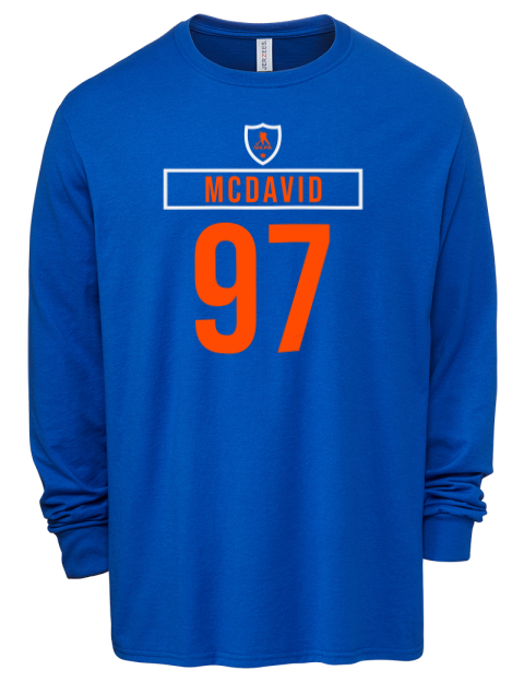 Away Jersey Connor Mcdavid Men's Premium Blend Long Sleeve-T-Shirt | Swagsta
