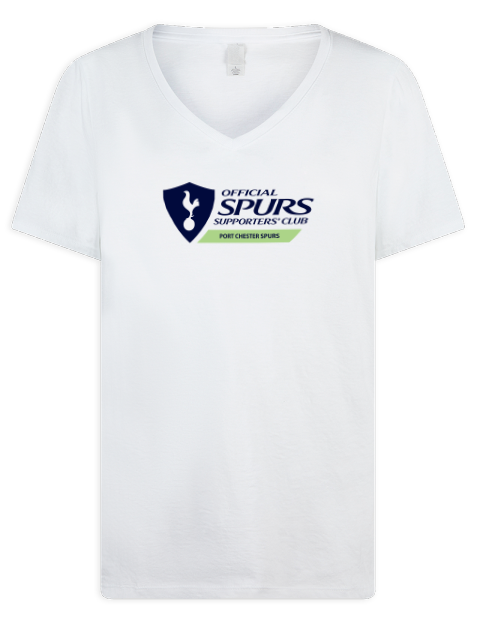 Official Port Chester Spurs Premium Ladies V-Neck T-Shirt | Swagsta