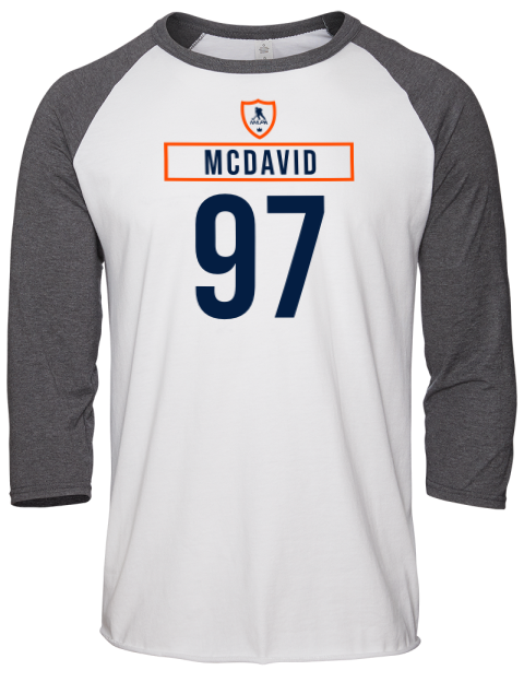 Home Jersey Connor Mcdavid Unisex Premium Three-Quarter Raglan T-Shirt | Swagsta