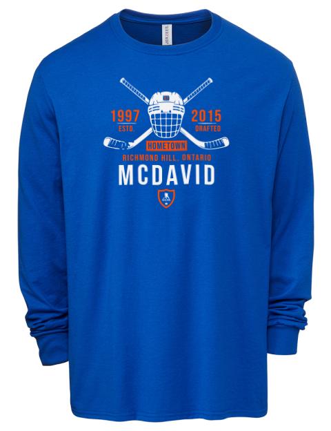 Heritage Connor Mcdavid Men's Premium Blend Long Sleeve-T-Shirt | Swagsta