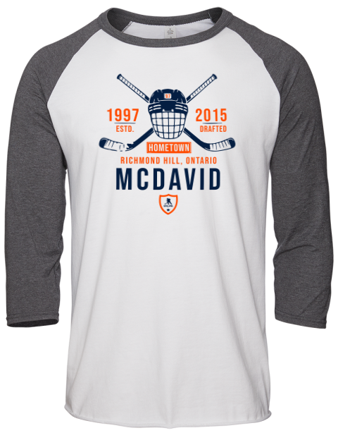 Classic Heritage Connor Mcdavid Unisex Premium Three-Quarter Raglan T-Shirt | Swagsta