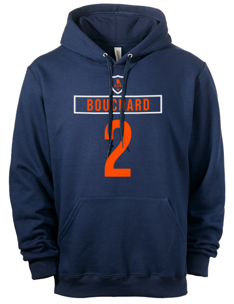Away Jersey Evan Bouchard Eco Premium Unisex Hooded Sweatshirt | Swagsta