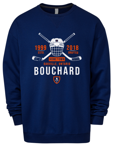 Heritage Evan Bouchard Premium Unisex Crewneck Sweatshirt | Swagsta