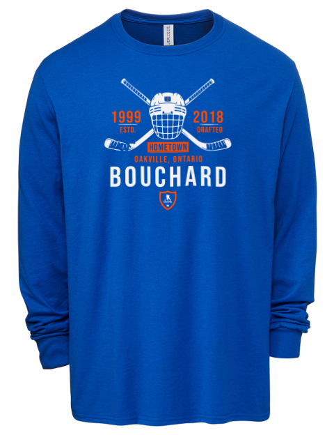 Heritage Evan Bouchard Men's Premium Blend Long Sleeve-T-Shirt | Swagsta