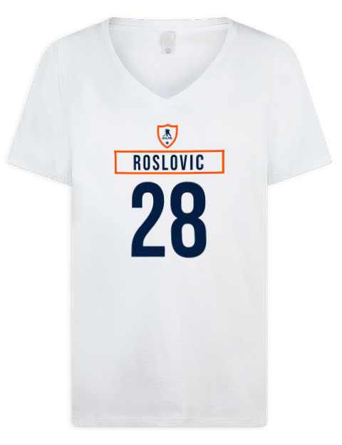 Home Jersey Jack Roslovic Premium Ladies V-Neck T-Shirt | Swagsta