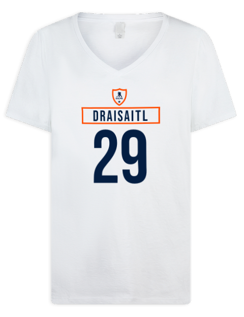 Home Jersey Leon Draisaitl Premium Ladies V-Neck T-Shirt | Swagsta
