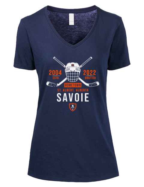 Heritage Matthew Savoie Premium Ladies V-Neck T-Shirt | Swagsta