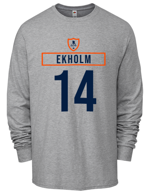Home Jersey Mattias Ekholm Men's Long-Sleeve T-Shirt | Swagsta