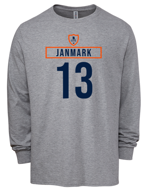 Home Jersey Mattias Janmark Men's Premium Blend Long Sleeve-T-Shirt | Swagsta
