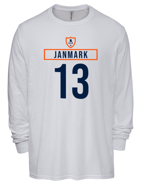 Home Jersey Mattias Janmark Men's Premium Blend Long Sleeve-T-Shirt | Swagsta