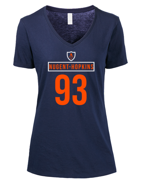 Away Jersey Ryan Nugent Hopkins Premium Ladies V-Neck T-Shirt | Swagsta