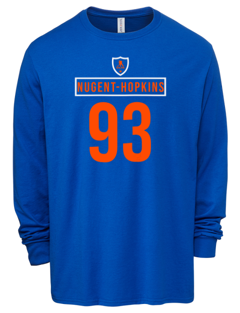 Away Jersey Ryan Nugent Hopkins Men's Premium Blend Long Sleeve-T-Shirt | Swagsta