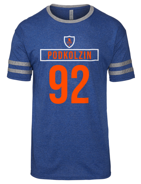 Away Jersey Vasily Podkolzin Men's Tri-Blend T-Shirt | Swagsta