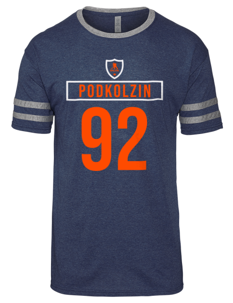 Away Jersey Vasily Podkolzin Men's Tri-Blend T-Shirt | Swagsta