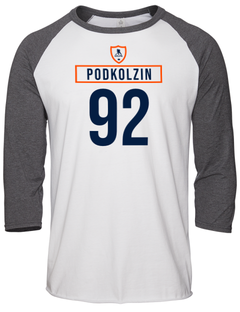 Home Jersey Vasily Podkolzin Unisex Premium Three-Quarter Raglan T-Shirt | Swagsta