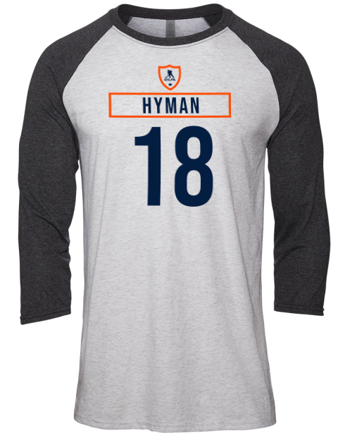 Home Jersey Zach Hyman Unisex Premium Three-Quarter Raglan T-Shirt | Swagsta