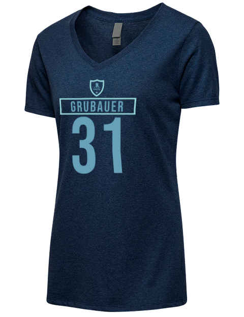 1A Away Jersey Philipp Grubauer Premium Ladies V-Neck T-Shirt | Swagsta
