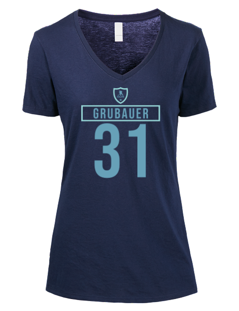 1A Away Jersey Philipp Grubauer Premium Ladies V-Neck T-Shirt | Swagsta