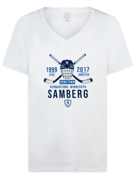 Classic Heritage dylan samberg Premium Ladies V-Neck T-Shirt | Swagsta