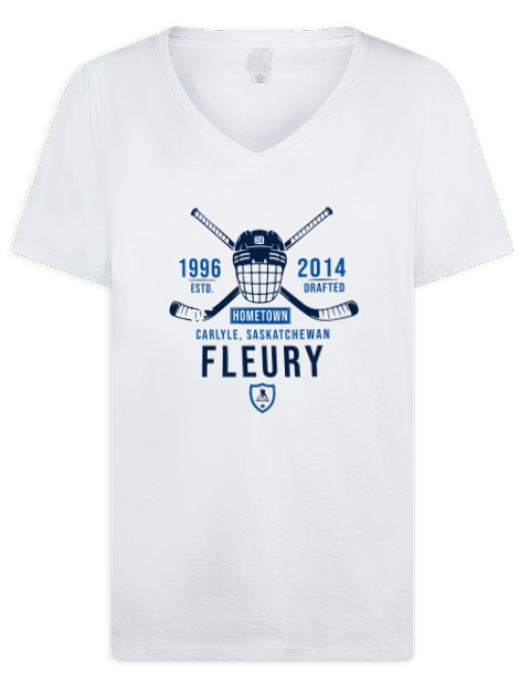 Classic Heritage haydn fleury Premium Ladies V-Neck T-Shirt | Swagsta