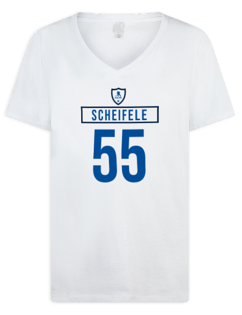 Home Jersey mark scheifele Premium Ladies V-Neck T-Shirt | Swagsta