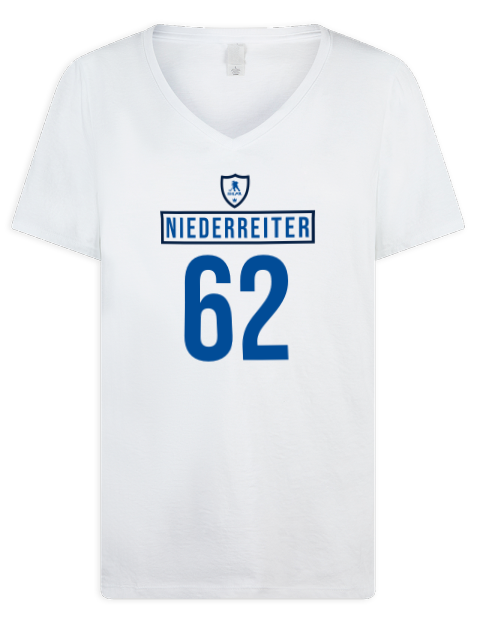 Home Jersey nino niederreiter Premium Ladies V-Neck T-Shirt | Swagsta