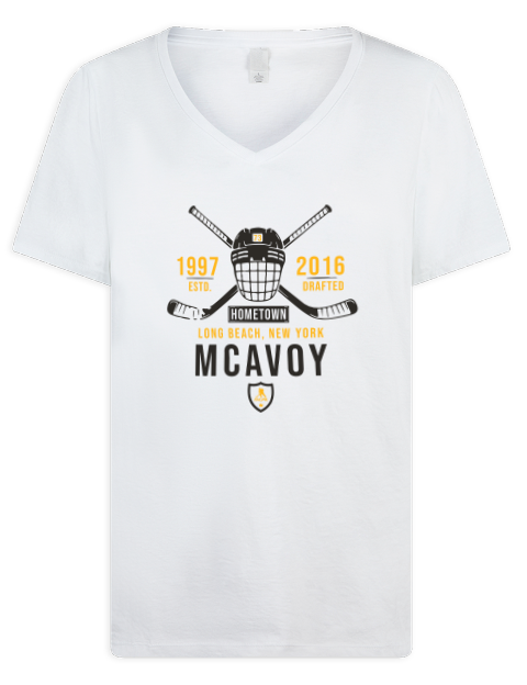 Classic Heritage Charlie Mcavoy Premium Ladies V-Neck T-Shirt | Swagsta