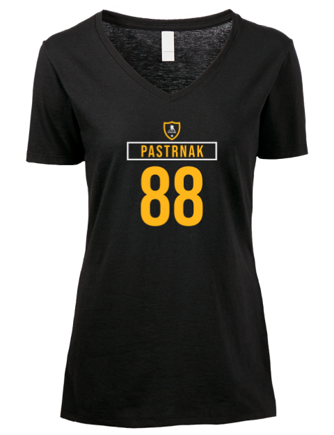 Away Jersey David Pastrnak Premium Ladies V-Neck T-Shirt | Swagsta